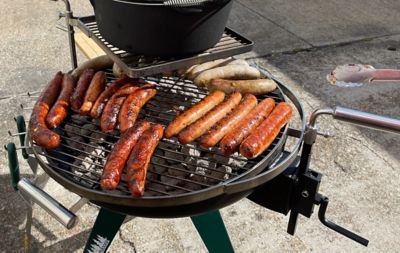 Image showing 9 th Mr. Outdoors Cookout Open Fire Charcoal Kettle Grill, 484 sq. in., Green