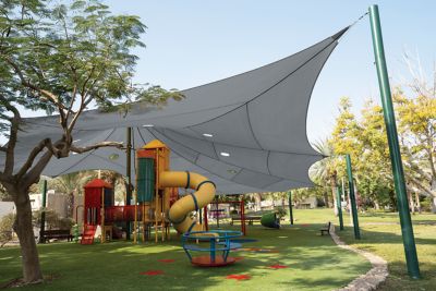 Image showing  6 ft. x 50 ft. Sun Shade Fabric, Saddle Tan