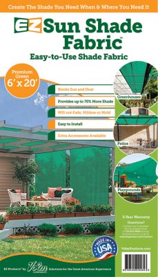 Image showing  6 ft. x 20 ft. Sun Shade Fabric, Green