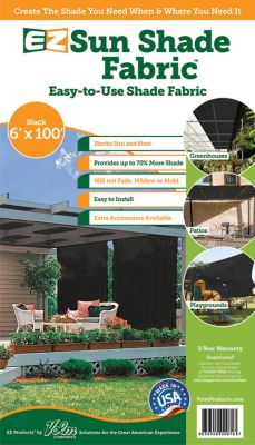 Image showing  6 ft. x 100 ft. Sun Shade Fabric, Black