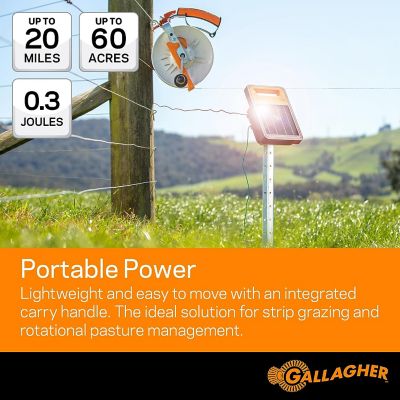 Image showing  0.3-Joule S30 Lithium Solar-Powered Electric Fence Charger