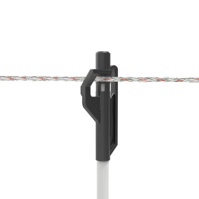 Image showing  3/8 in. Fiberglass Rod 48 in. with Clips in White, 50-Pack