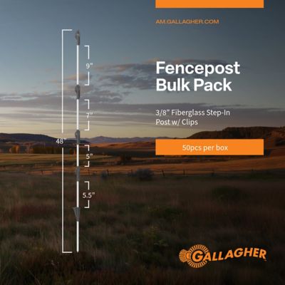 Image showing  3/8 in. Fiberglass Rod 48 in. with Clips in White, 50-Pack