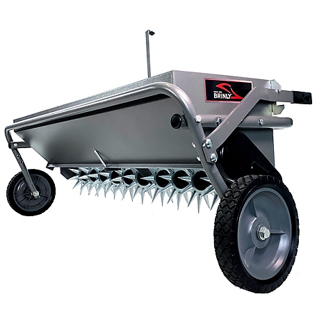 Brinly 40 in. Combination Aerator Spreader with 3D Galvanized Steel Tines