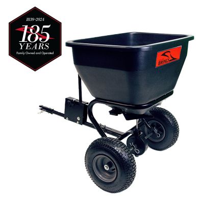 Brinly 175 lb. 3.5 cu. ft. Tow-Behind Spreader for Lawn Tractors and Zero-Turn Mowers