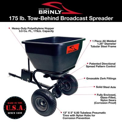 Image showing  Tow-Behind 3.5 cu. ft. Spreader for Lawn Tractors and Zero-Turn Mowers, 175 lb. Capacity