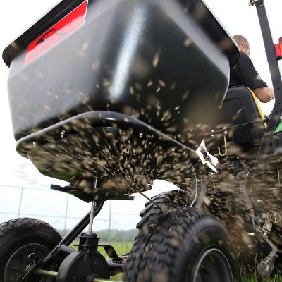 Image showing 5 th Brinly Tow-Behind 3.5 cu. ft. Spreader for Lawn Tractors and Zero-Turn Mowers, 175 lb. Capacity