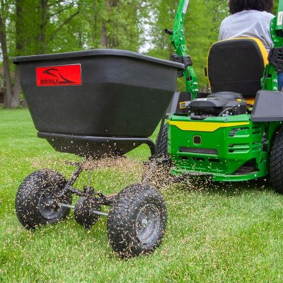 Image showing 8 th Brinly Tow-Behind 3.5 cu. ft. Spreader for Lawn Tractors and Zero-Turn Mowers, 175 lb. Capacity