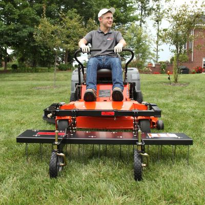 Image showing  Mounted 48 in. ZTR Dethatcher for Zero-Turn Mowers
