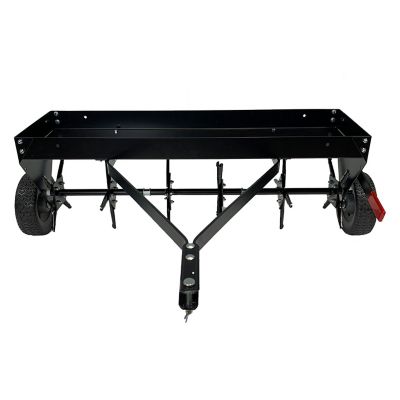 Image showing  Tow-Behind 42 in. Plug Aerator with Easy-Store Handle for Lawn Tractors and Zero-Turn Mowers