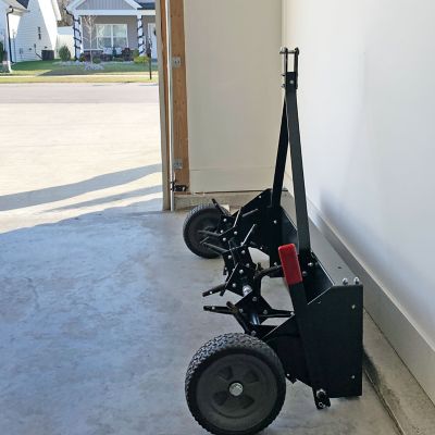 Image showing 8 th Brinly Tow-Behind 42 in. Plug Aerator with Easy-Store Handle for Lawn Tractors and Zero-Turn Mowers