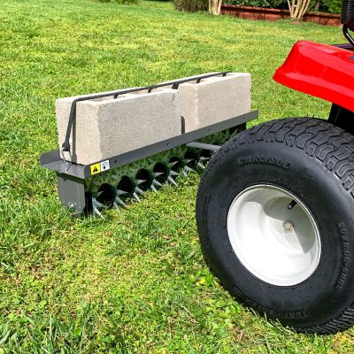 Image showing 7 th Brinly Tow-Behind 40 in. Tow Spike Aerator with 3-D Galvanized Steel Tines