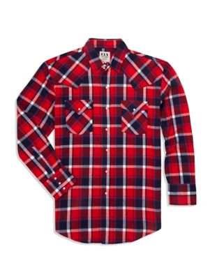 Ely Cattleman Long Sleeve Unlined Flannel Shirt