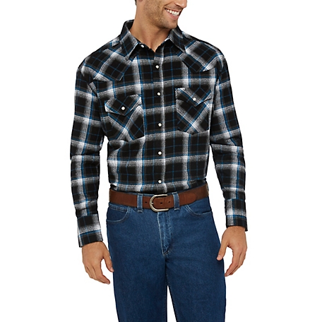 Ely Cattleman Long Sleeve Unlined Flannel Shirt