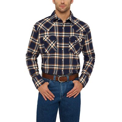Ely Cattleman Men's Long -Sleeve Brawny Flannel Shirt