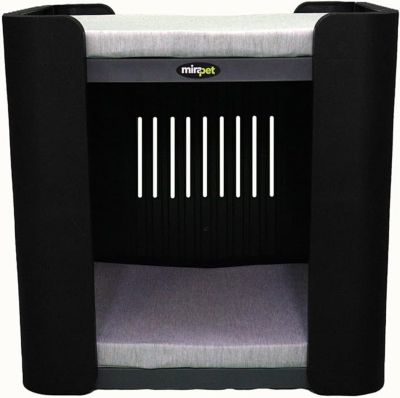 Mirapet Premium, Modern Pet Condo with Durable, Hollow Design, Great Ventilation and Easy Installation - Dark Gray/Black