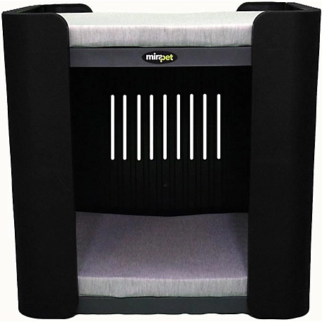 Mirapet Premium, Modern Pet Condo with Durable, Hollow Design, Great Ventilation and Easy Installation - Dark Gray/Black