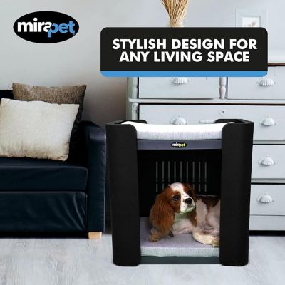 Image showing  Premium, Modern Pet Condo with Durable, Hollow Design, Great Ventilation and Easy Installation - Dark Gray/Black