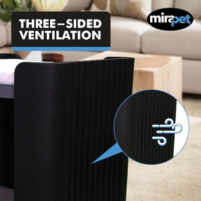 Image showing  Premium, Modern Pet Condo with Durable, Hollow Design, Great Ventilation and Easy Installation - Dark Gray/Black