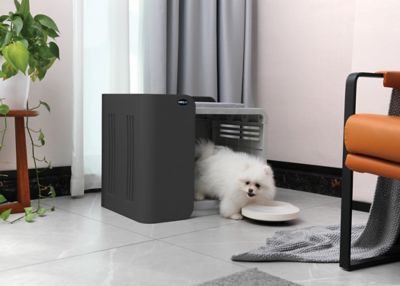 Image showing  Modern Pet Penthouse with Durable, Hollow Design, Great Ventilation and Easy Installation - Med Gray/Dark Gray