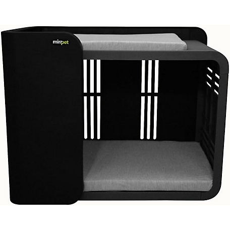 Mirapet Modern Pet Penthouse with Durable, Hollow Design, Great Ventilation and Easy Installation - Dark Gray/Black