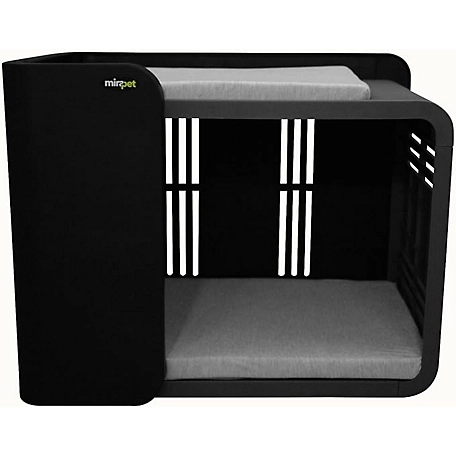 Mirapet Modern Pet Penthouse with Durable, Hollow Design, Great Ventilation and Easy Installation - Dark Gray/Black