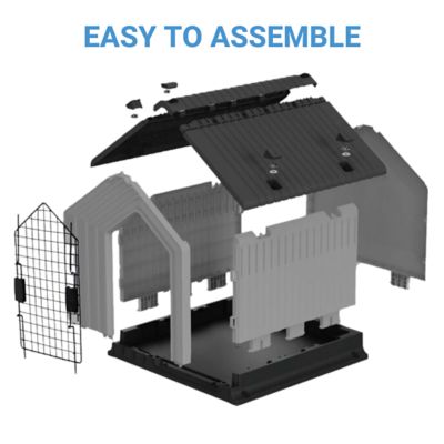 Image showing 5 th Mirapet Modern Indoor/Outdoor Polypropylene Pet House with Durable, Weatherproof Design and Easy Installation, Small