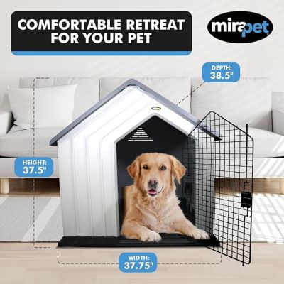 Image showing 5 th Mirapet Modern Indoor/Outdoor Polypropylene Pet House with Durable, Weatherproof Design and Easy Installation, Large