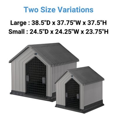 Image showing 6 th Mirapet Modern Indoor/Outdoor Polypropylene Pet House with Durable, Weatherproof Design and Easy Installation, Large