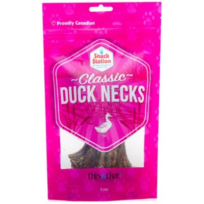 Snack Station Classic Duck Necks Cat and Dog Treats, 3-Pack