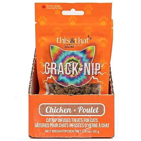 Snack Station Crack-Nip Chicken Dehydrated Cat Treats, 1.5 oz., 12-Pack