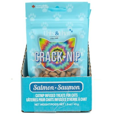 Snack Station Crack-Nip Salmon Dehydrated Cat Treats, 1.5 oz., 12-Pack