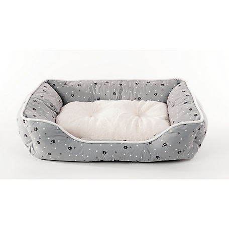 Precious Tails Details Microsuede Cuddler Dog Bed with Plush Center