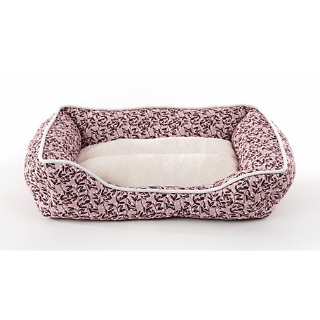 Elle Printed Microsuede Cuddler Dog Bed with Plush Center