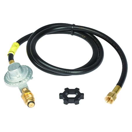Mr. Heater 12 ft. Propane Hose and Regulator Assembly with Soft Nose P.O.L. and Handwheel x 3/8 in Female Pipe Thread