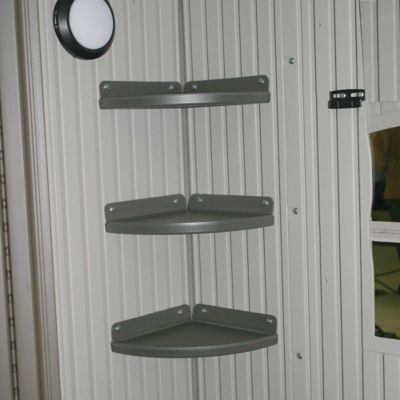 Image showing 5 th Lifetime Corner Shelves (2) for Storage Sheds