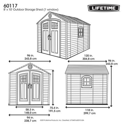 Image showing 9 th Lifetime 8 ft. x 10 ft. Outdoor Storage Shed, 60117