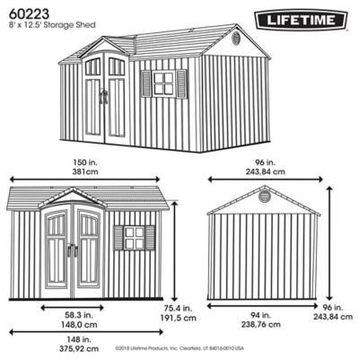 Image showing 9 th Lifetime 12.5 x 8ft. Outdoor Storage Shed