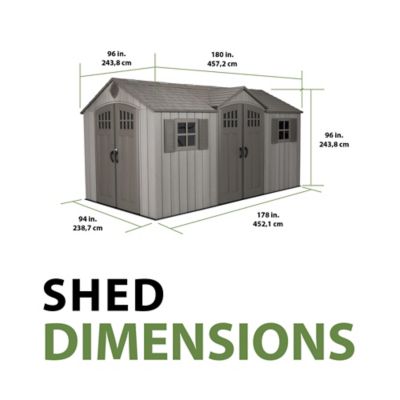 Image showing 7 th Lifetime 15 x 8ft. Outdoor Storage Shed