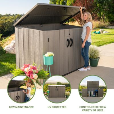Image showing  75.2 in. x 42.5 in. Horizontal Storage Shed, 75 cu. ft.