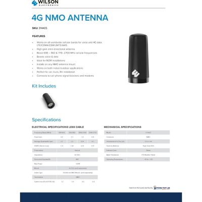 Image showing  4G NMO Cellular Signal Booster Antenna for Fleet Vehicles