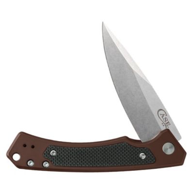 Case Cutlery Anodized Aluminum Marilla With G-10 Grip, Dark Brown, FI25885