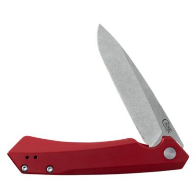 Case Cutlery Anodized Aluminum Kinzua With Spear S35VN Blade, Red, FI64661