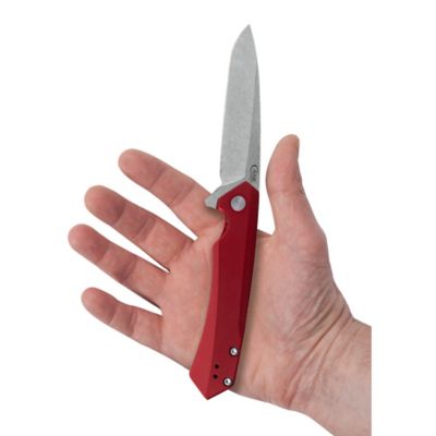 Image showing  Anodized Aluminum Kinzua With Spear S35VN Blade, Red