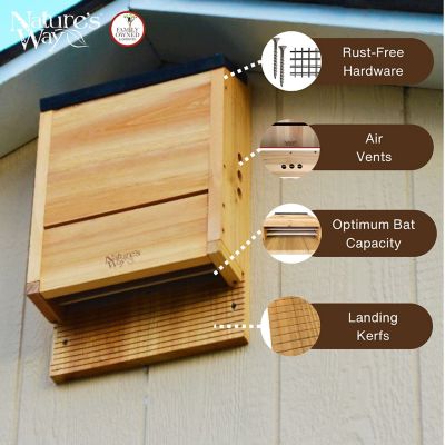 Image showing  Cedar Bat House Triple Chamber