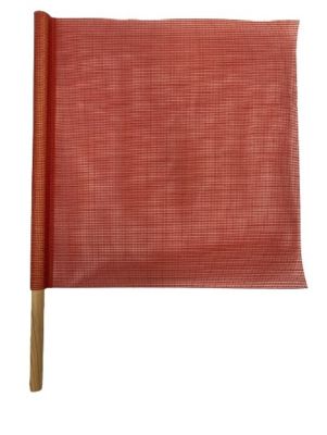 Mutual Industries Red Open Mesh Flag, 24 x 24 x 36in.