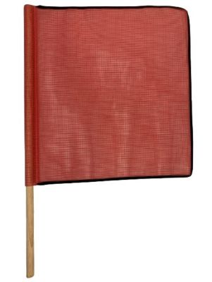 Mutual Industries Red Mesh Black Binding Flags, 18 x 18 x 27in.