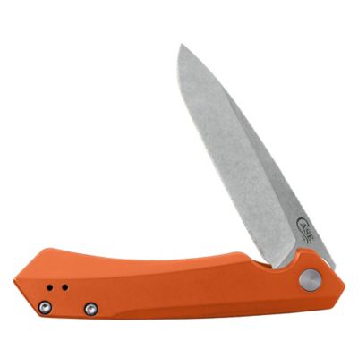 Case Cutlery Anodized Aluminum Kinzua With Spear S35VN Blade, Orange, FI64696