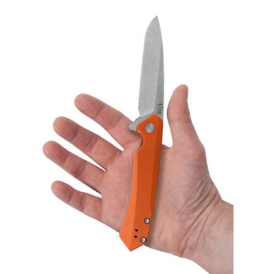 Image showing  Anodized Aluminum Kinzua With Spear S35VN Blade, Orange, FI64696