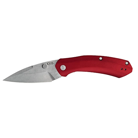 Case Cutlery Anodized Aluminum Westline S35VN Blade, Red, FI36551